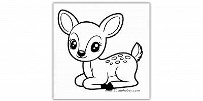 Boyama sayfaları yavru ceylan