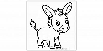 Boyama sayfaları yavru eşek sıpası 