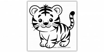 Boyama sayfaları yavru kaplan