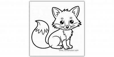 Boyama sayfaları yavru tilki