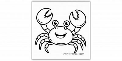 Boyama sayfaları yavru yengeç