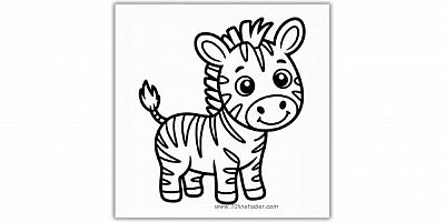 Boyama sayfaları yavru zebra